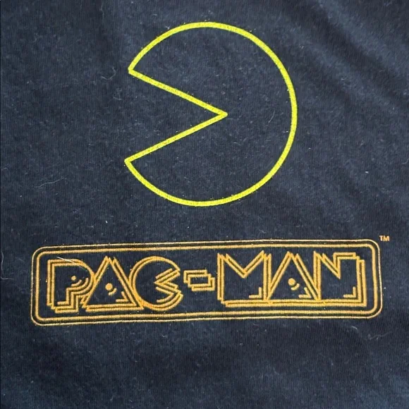 Vintage Pac-Man Neon Graphic T-Shirt — Size L - Picture 4 of 7